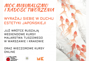 Grafika z pomarańczowymi rybkami reklamująca wydarzenie.